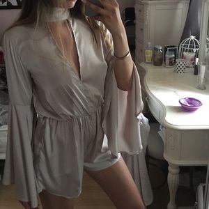 Nasty gal satin romper