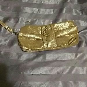 Sparkle gold wristlet