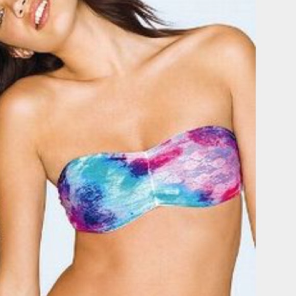 VS multicolored lace print bandeau