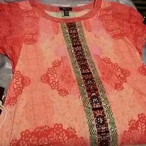 Ladies sheer sleeve blouse