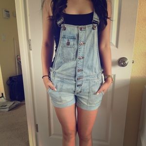 Jean Overall Shorts