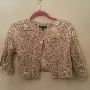 David Meister evening cropped sequin jacket