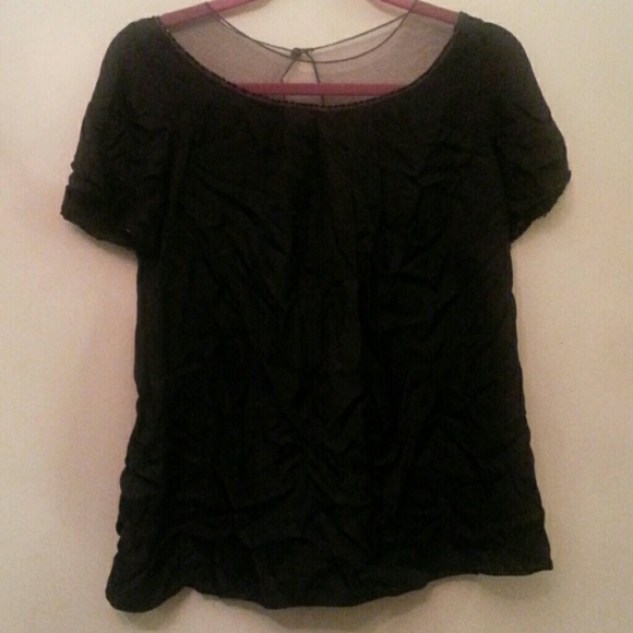 Vera Wang Black Silk Top