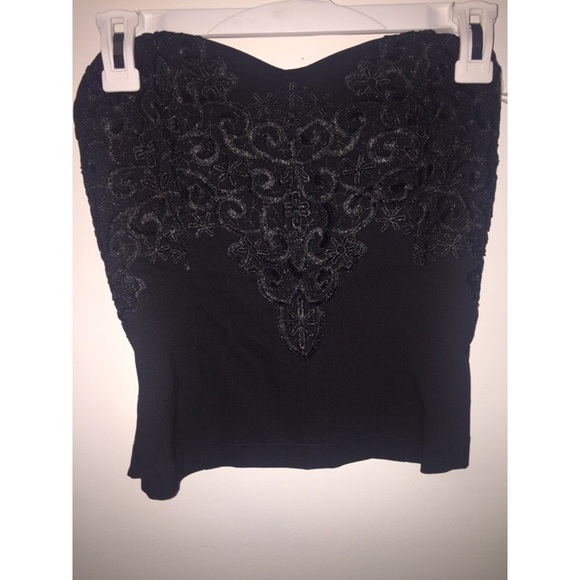 Strapless body con/ crop top
