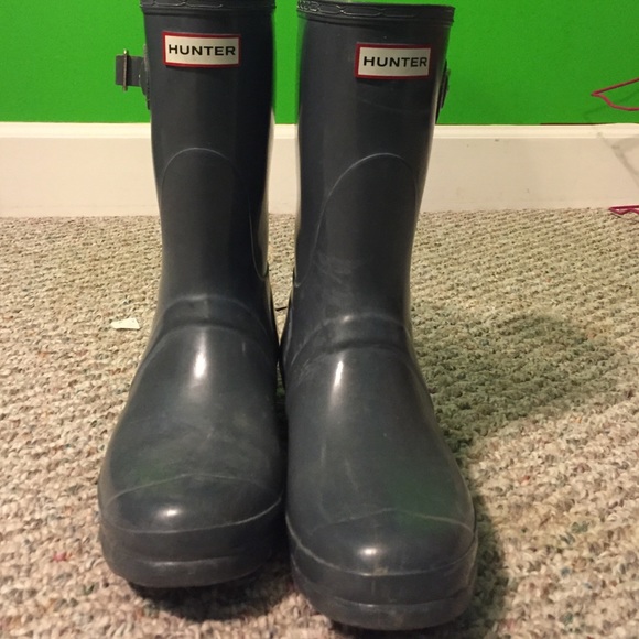 Short Grey Hunter Boots
