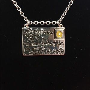 Postcard to daughter necklace