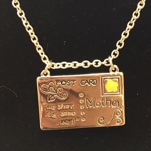 Postcard to mother necklace