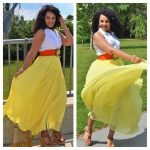 Yellow Maxi Skirt