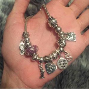 Bracelet and Pandora Charms
