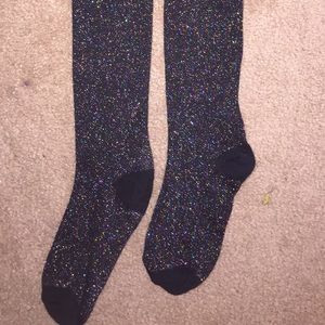 Knee high sparkly socks