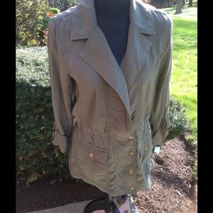 NEW Lucky Brand Military Jacket Green Medium