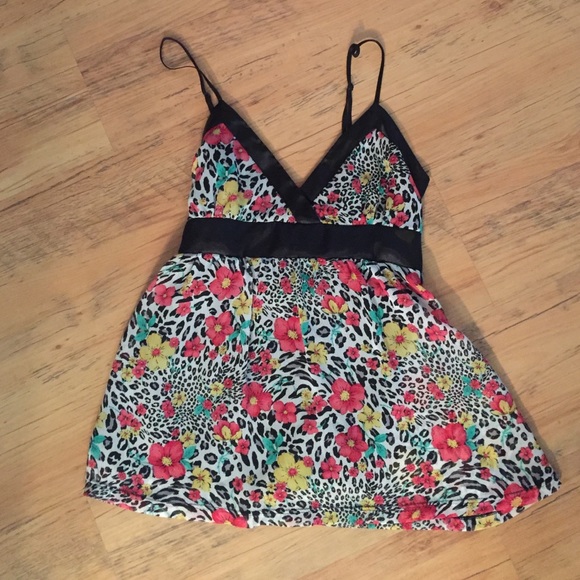 Forever 21 Flower/animal Print Tank