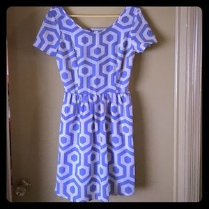 Lavender and white geometric dress💜