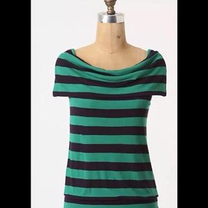 Anthropologie, Shawl-Collar Boatneck Top, Large