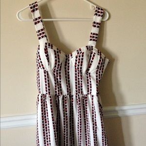 Stripped white chevron dress