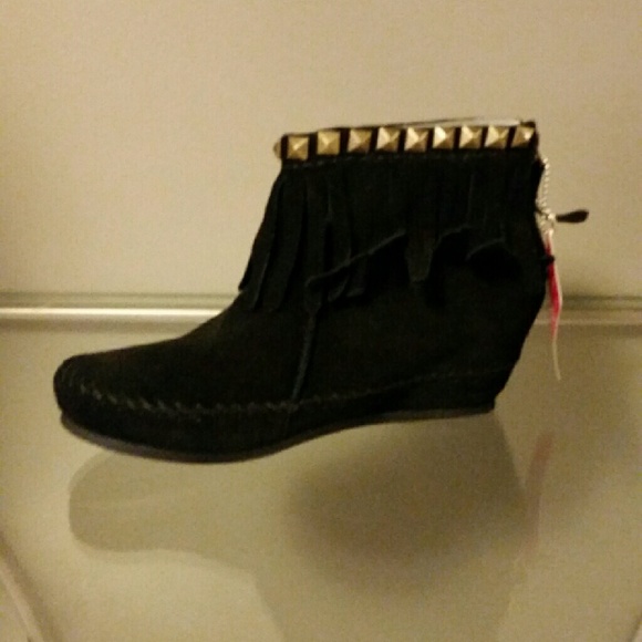 Soft Suede Ankle Bootie with hidden wedge heel.