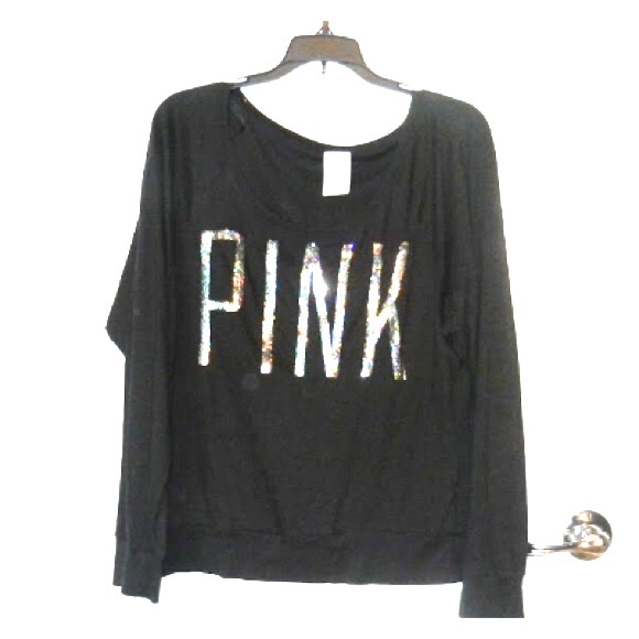 Long Sleeve VS PINK Bling Tee