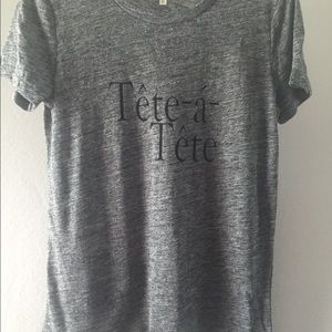 NWT Madewell Tete A Tete Linen T shirt #a1518 grey