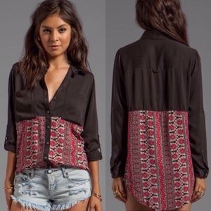 ✨free people button up blouse, Sz. L