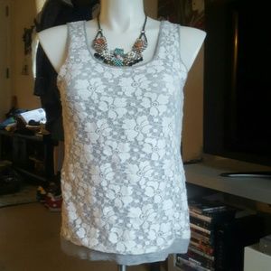 Anthropologie Bordeaux Lace Top