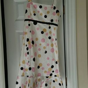 Kim Roger's polka dot dress