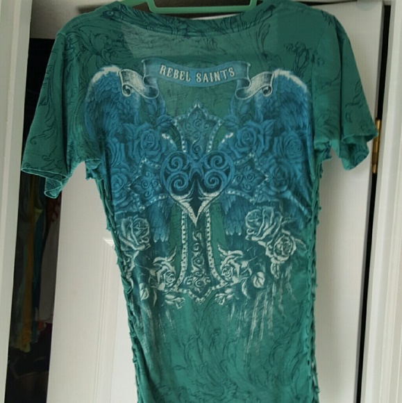 Rebel saints side lace tee