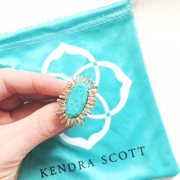 Kendra Scott Jewelry - Kendra Scott Owen Cocktail Ring - Teal / Gold