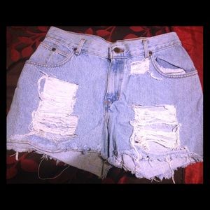 Distressed shorts