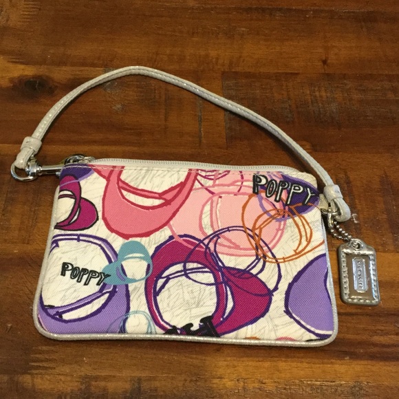 Authentic Coach Poppy Wristlet