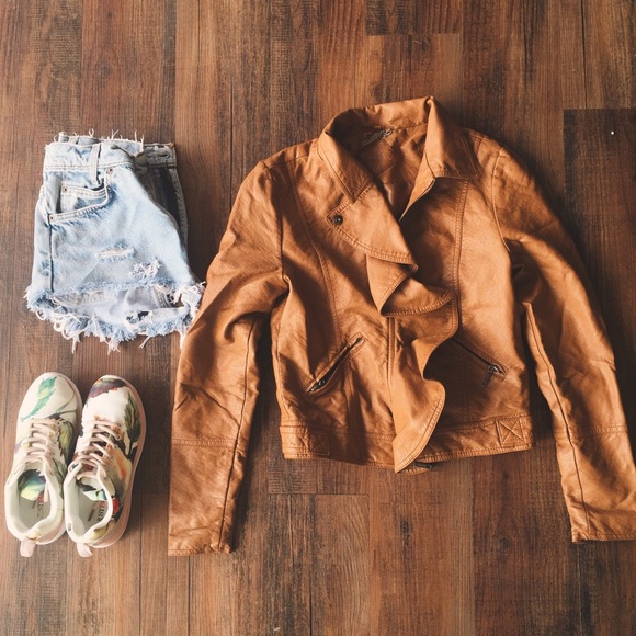 Jou Jou Jackets & Blazers - Faux Leather Jacket