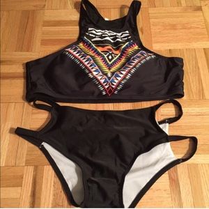 High neck bathing suit