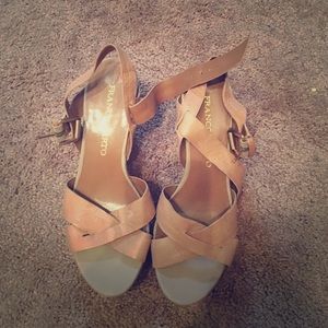Franco Sarto cork tan wedges. Size 6 1/2. NWOT.