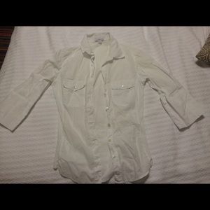 James Perse white button down sz 1