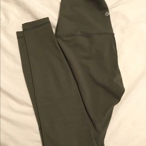 Lululemon fatigue green wunder under pant hi rise6