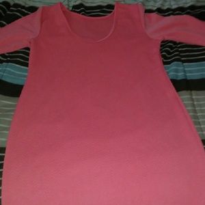 Coral tight fit dress