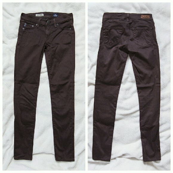 AG 24x29 Brown Sateen Jeggings