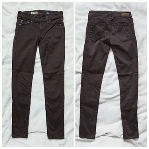 AG 24x29 Brown Sateen Jeggings