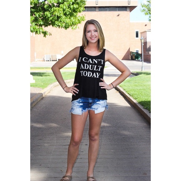 🔹2 for $30🔹I Can't Adult Today Tank - Picture 2 of 2