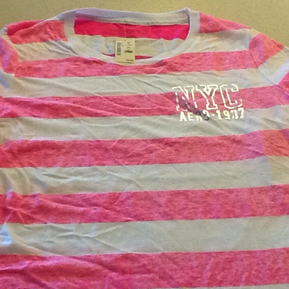 Xxl aeropostale tshirtpink and white new with tags