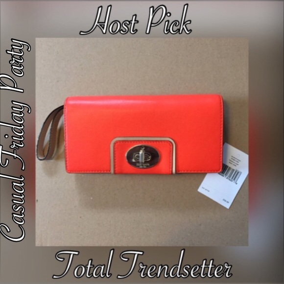 kate spade Handbags - NWT Kate Spade Turnlock Hampton Road Wallet Flame