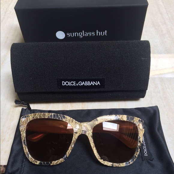 Authentic Dolce and Gabbana Gold Sunglasses main image 4