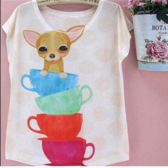 Cute Tee Tops - Graphic Tee "Chi" New