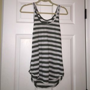 Green and white stripe shirt