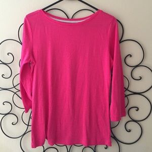 Talbots pink 3/4 sleeve