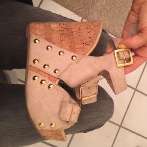 Cathy Jean suede strappy wedges