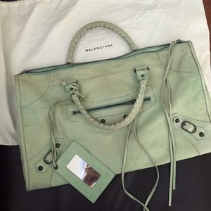 Authentic Balenciaga mint handbag