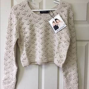MinkPink knitted cropped sweater