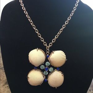 Sea shell necklace and earring set