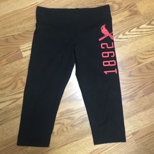 STL Cardinals Capri Leggings VS Pink Black