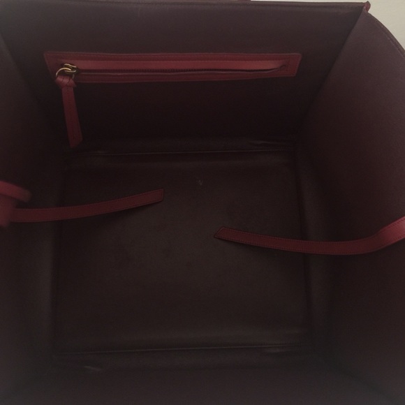 Celine Phantom Red Suede Satchel - Picture 3 of 4